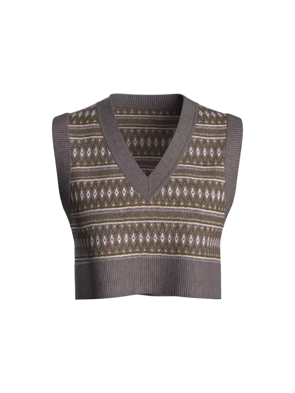 V Neck Knitted Tank